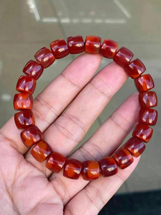 瓦西南红直切手串红纹石海纹石翡翠蜜蜡绿松石吊坠挂件百搭时尚女