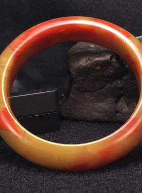 天然南红九口料包浆手镯1234567890㎜手串链满肉满色辣椒锦红包浆