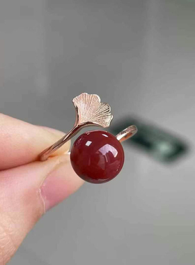 瓦西料南红原矿牛红戒指流行时尚收藏饰品手串翡翠手镯吊坠百搭款