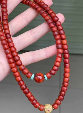 瓦西料老型DIY毛衣链牛血红火焰珠宝饰品diy配饰精美礼品手串项链