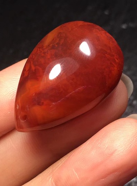 凉山南红素坠玫瑰红牌子吊坠聚宝盆牛血红包浆柔光锦红手串百搭女