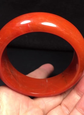 保山南红宽边手镯盐源1234567890㎜手串链满肉满色辣椒锦红包浆女