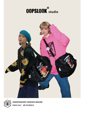 25年印花升级版】巫鹿可大容量户外防水斜挎单肩通勤旅游健身女包