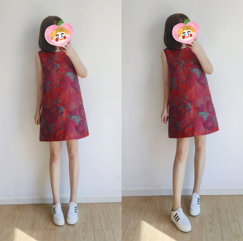 无袖背心裙马甲裙短款连衣裙