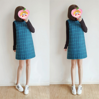 冬季新款小香风厚厚背心裙