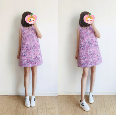 秋冬气质简约小香风背心裙