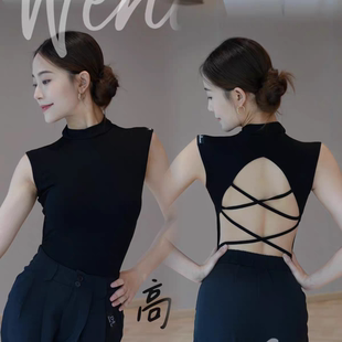 Wendy舞服代课美背无袖上衣女成人拉丁舞服国标舞练功舞蹈训练服