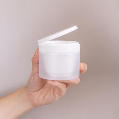 50g100g150克膏霜分装瓶带勺子翻盖瓶塑料PET旅行便携分装磨砂膏