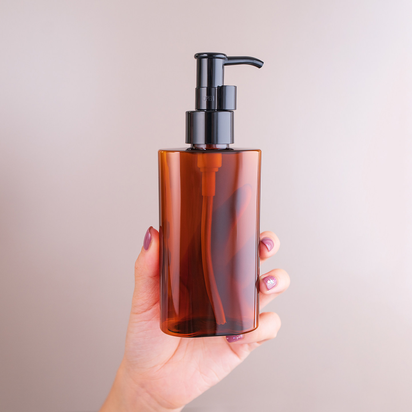 优质塑料扁瓶油泵瓶茶油沐浴油按摩油按压瓶沐浴露旅行分装空瓶