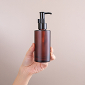 100毫升油泵瓶玻璃按压茶油茶籽油分装 瓶精油精华沐浴露洗发水瓶