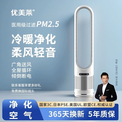 2025新款无叶风扇家用冷暖两用落