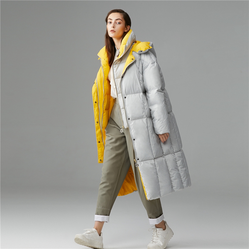 加厚过膝超厚时尚鹅绒北方羽绒服