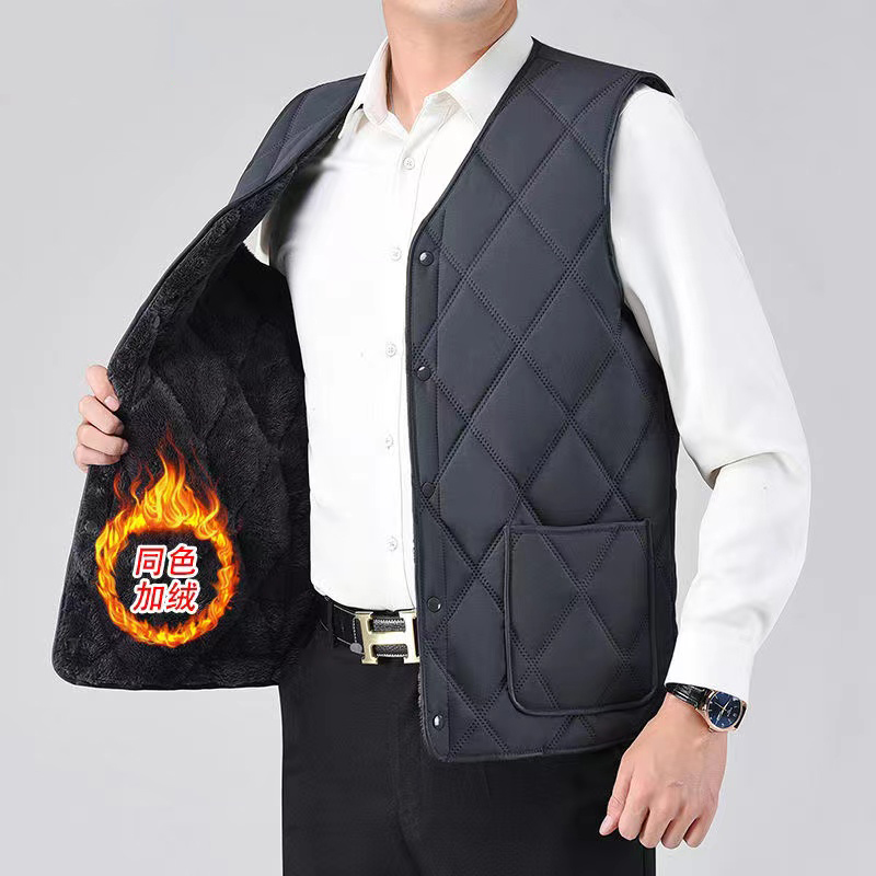 男士棉马甲中老年坎肩马夹