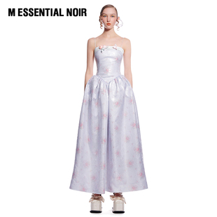 NOIR ESSENTIAL 花朵吊带小礼服 设计师品牌 马凯 提花 珠片舞装