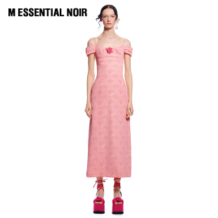 NOIR 立体折叠花装 ESSENTIAL 设计师品牌 饰搭肩连衣裙M 马凯