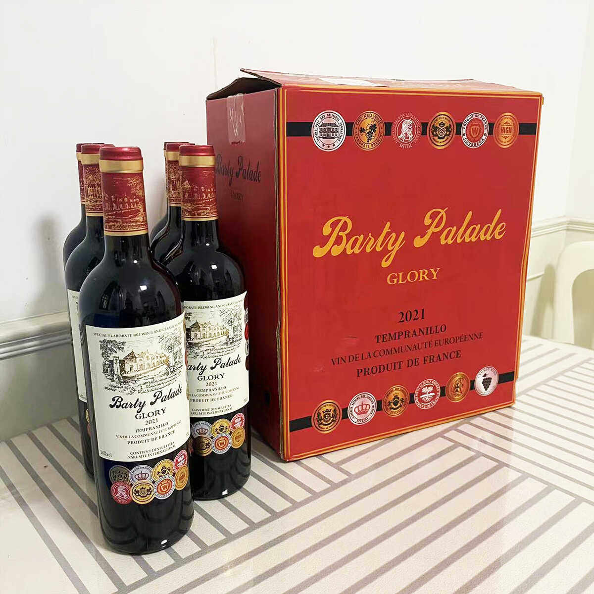 法国红酒原瓶原装进口赤霞珠干红葡萄酒整箱14度礼盒6支装买1送一