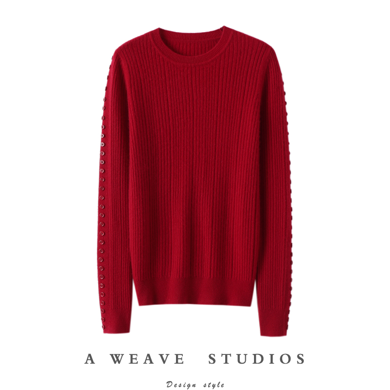 启超高端100%纯山羊绒衫