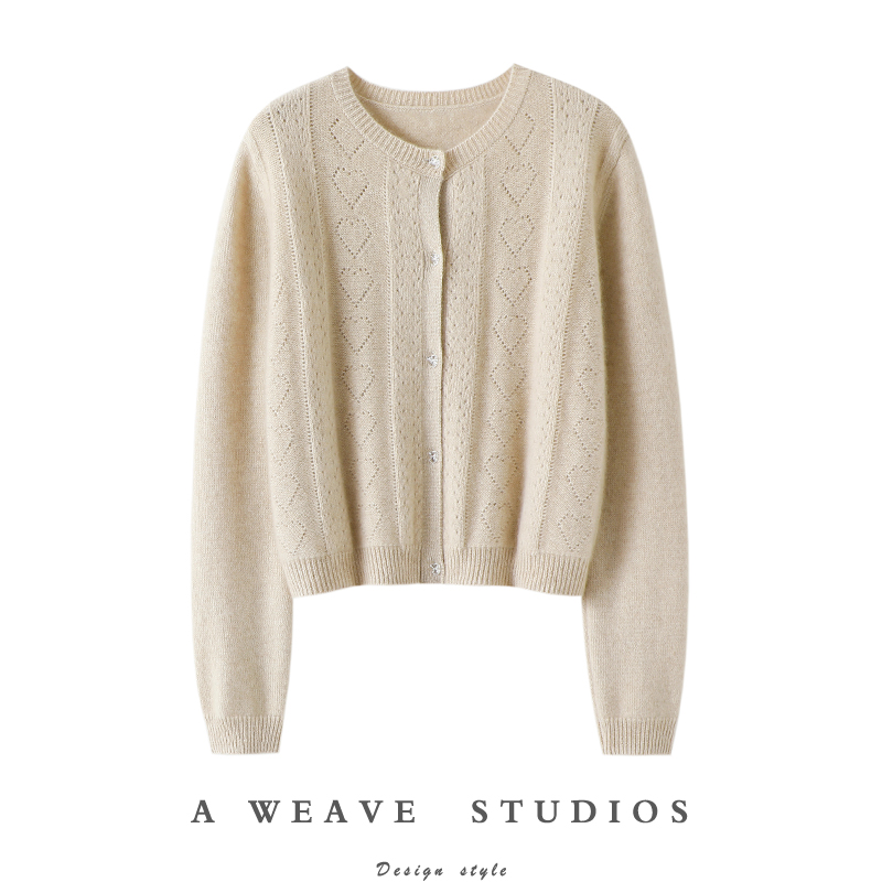 启超官方高端100%纯山羊绒衫