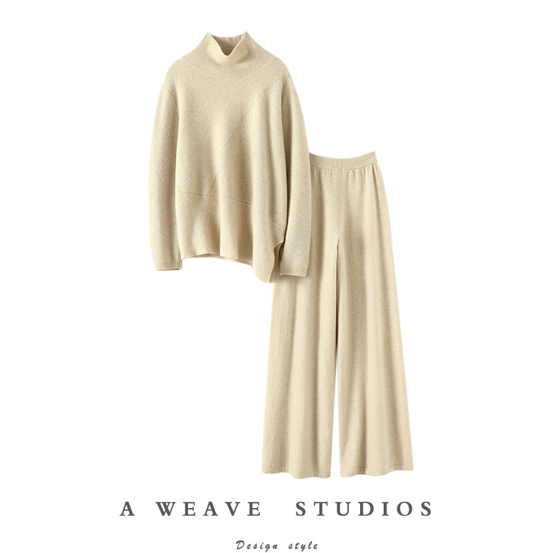 穿出来腔调满满！羊绒衫女纯羊绒裤子女外穿阔腿裤羊绒套装女毛衣,女装/女士精品,羊绒衫,淘宝优惠券,粉丝福利购,淘宝优惠卷