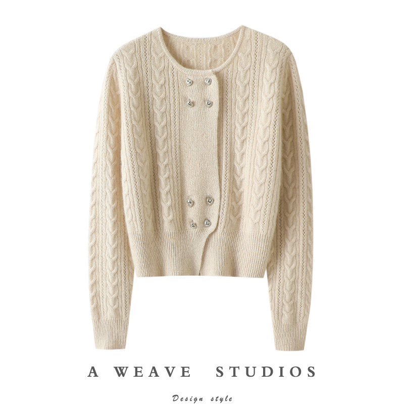 启超官方高端100%纯山羊绒衫