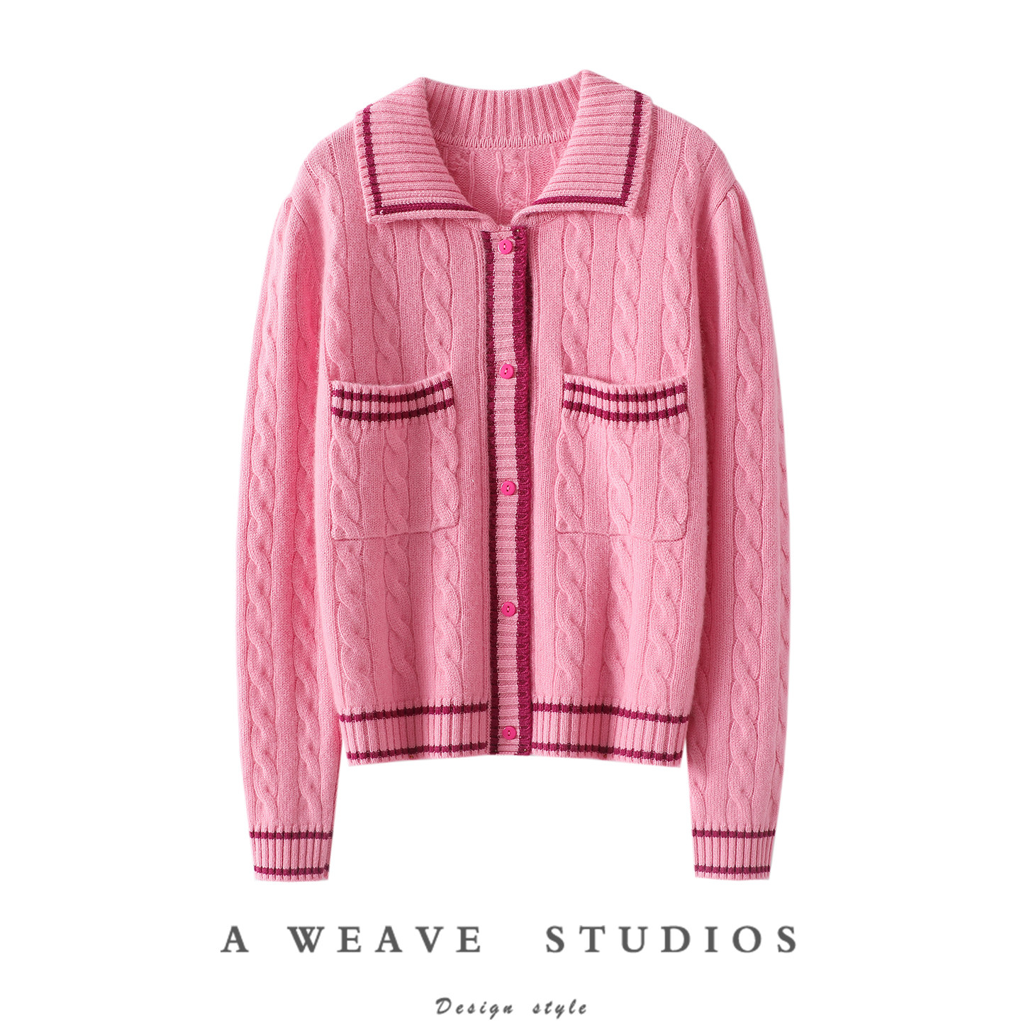 百搭而心动~加厚100%纯山羊绒开衫女POLO领羊绒毛衣针织外套上衣,女装/女士精品,羊绒衫,淘宝优惠券,粉丝福利购,淘宝优惠卷