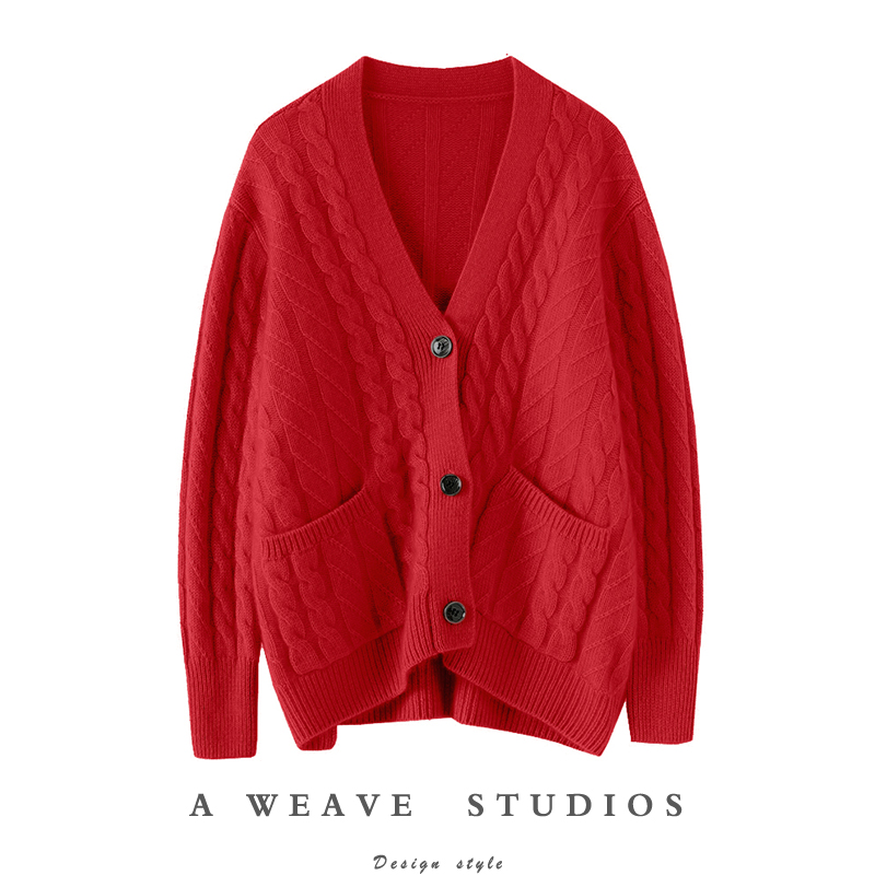 启超高端100%纯山羊绒衫