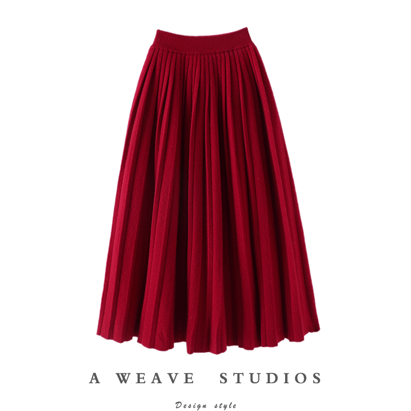 启超高端100%纯山羊绒裙