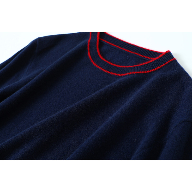 꾸준하면서도 에너제틱한 GAO 퓨어캐시미어스웨터 남자 라운드넥 퓨어캐시미어스웨터 풀오버스웨터 가을겨울