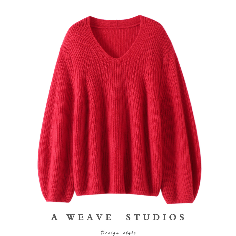 启超高端100%纯山羊绒衫