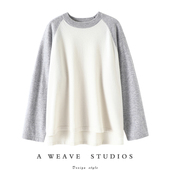 尖货 女纯羊绒毛衣宽松慵懒风新款 太优秀了 休闲风蓝灰色羊绒衫