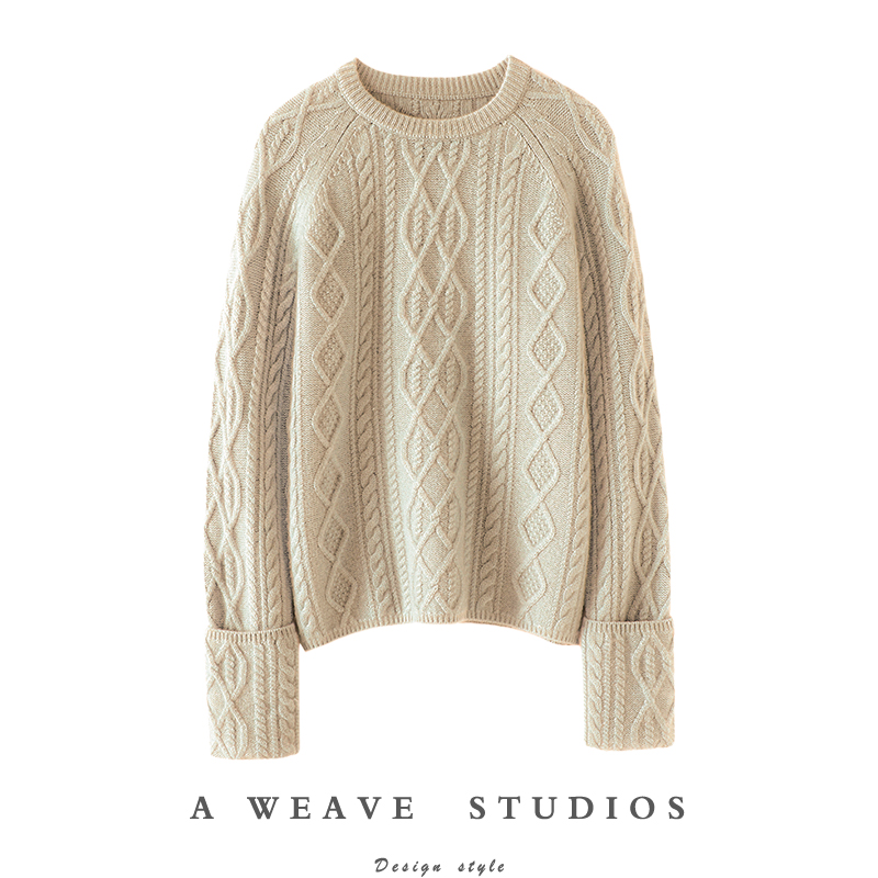 启超高端100%纯山羊绒衫