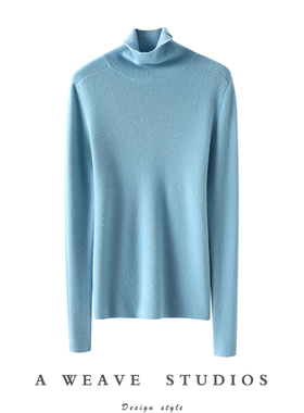 这件真的贼好看~高领羊绒衫女套头修身纯羊绒毛衣针织打底衫秋冬