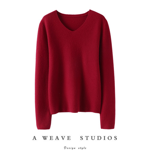 启超高端100%纯山羊绒衫