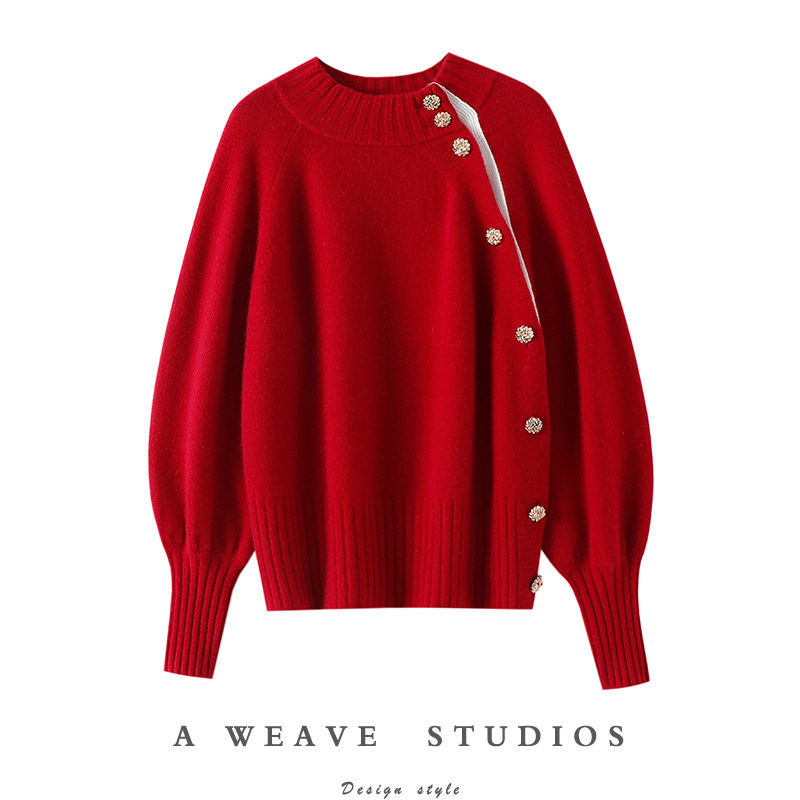 启超官方正品~2024新款100%山羊绒衫女测开衫小众设计感针织开衫,女装/女士精品,毛针织衫,淘宝优惠券,粉丝福利购,淘宝优惠卷