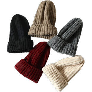越看越爱！加厚100%纯山羊绒帽子男女通用保暖针织毛线韩版秋冬