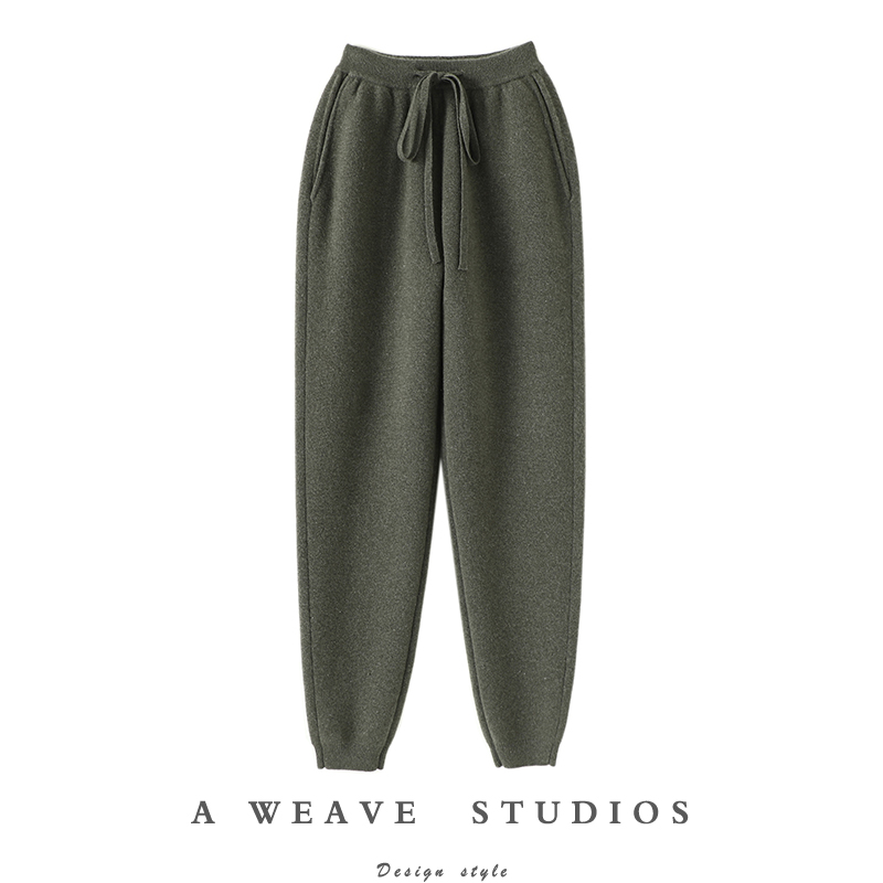 启超高端100%纯山羊绒裤子