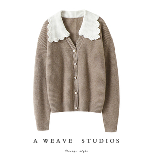 上身太喜欢了～加厚纯山羊绒开衫 外套秋冬 女纯羊绒毛衣针织开衫