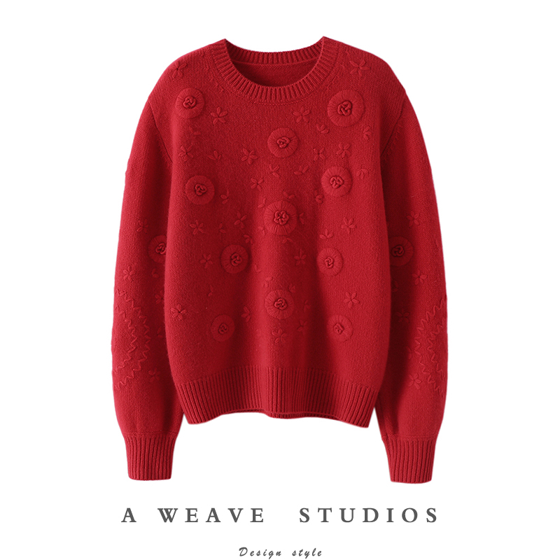 启超高端100%纯山羊绒衫