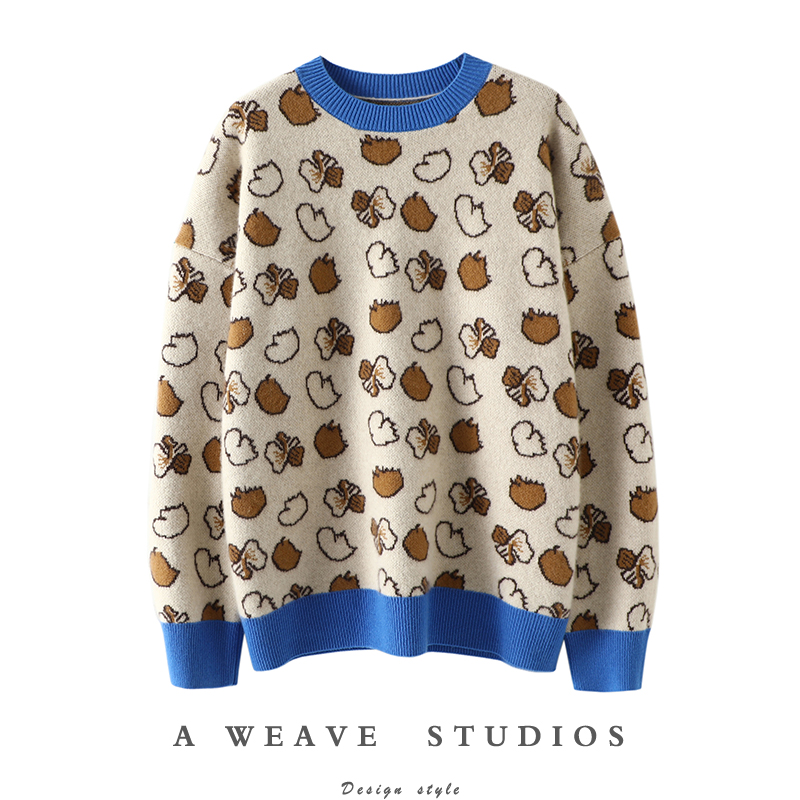 启超高端100%纯山羊绒衫