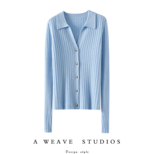 启超官方高端100%纯山羊绒开衫