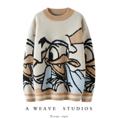 女毛衣 本期王炸 冬季 启超唐老鸭加厚100%纯羊绒衫 时髦针织衫 女