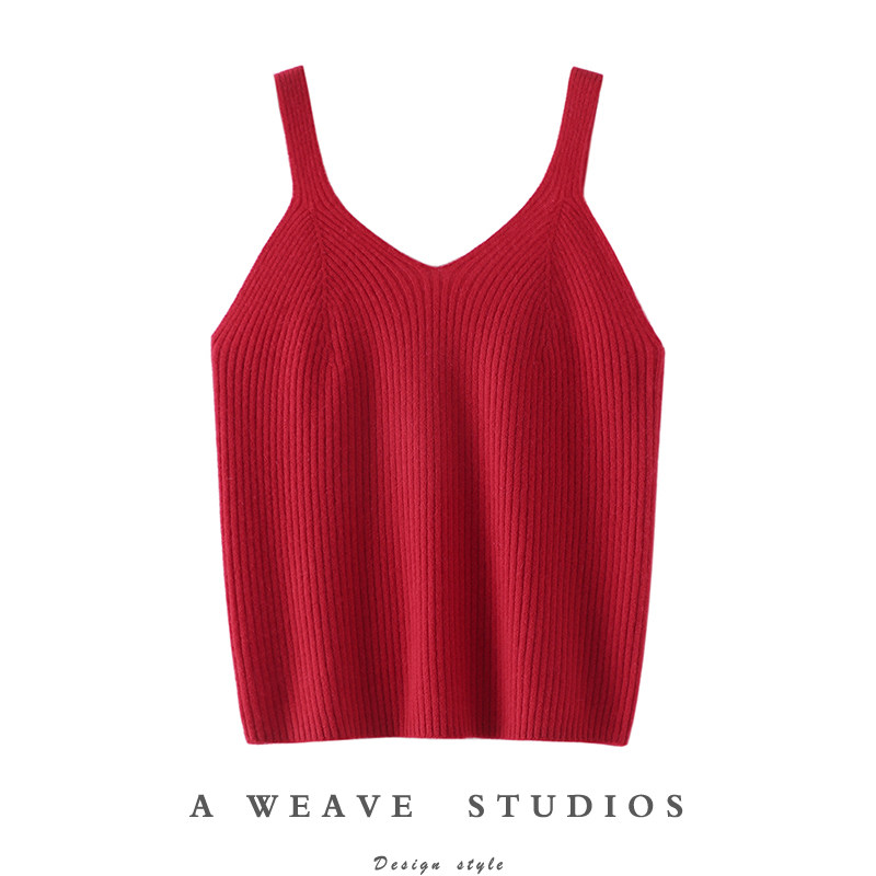 大美版型！弹力坑条羊绒吊带背心女纯羊绒毛衣针织吊带内搭外穿,女装/女士精品,羊绒衫,淘宝优惠券,粉丝福利购,淘宝优惠卷
