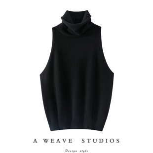 穿三季 谁穿都得爱上 高领100%纯山羊绒背心女纯羊绒毛衣针织衫