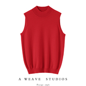 实力版 秋冬内搭 100纯羊绒女毛衣背心针织打底衫 型 半高领羊绒衫