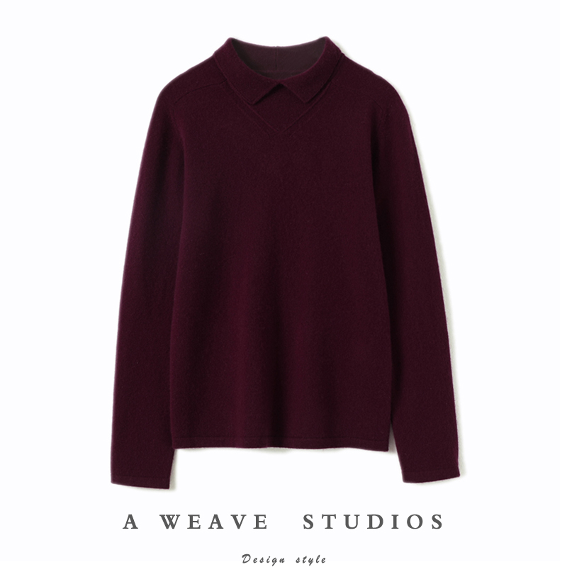 启超官方高端100%纯山羊绒衫