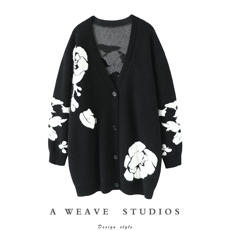 启超高端100%纯山羊绒衫