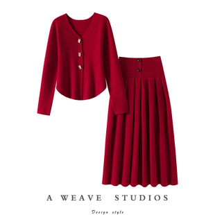 西装 这版 女外套半身百褶裙子新中式 加厚100%纯羊绒开衫 太炸裂了