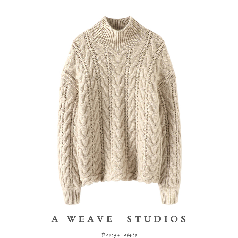 启超官方高端100%纯山羊绒衫