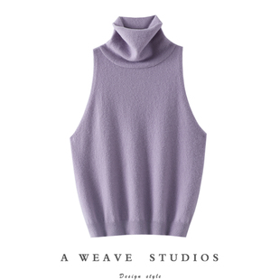 穿三季 高领100%纯山羊绒背心女纯羊绒毛衣针织衫 太喜欢了 哎嘛