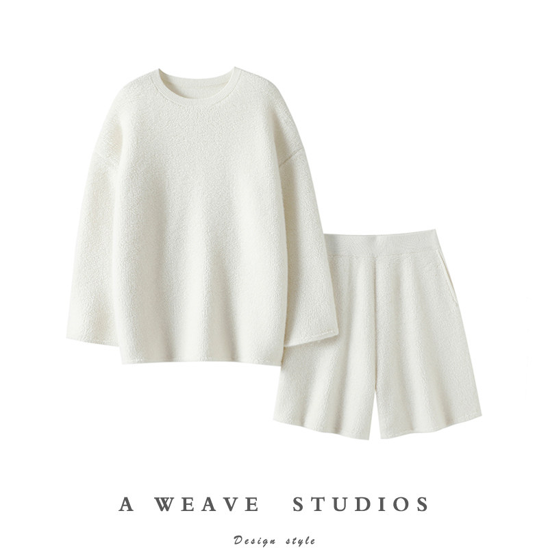 世界偏爱！加厚100%纯山羊绒衫女圆领毛衣宽松针织短裤秋冬套装,女装/女士精品,羊绒衫,淘宝优惠券,粉丝福利购,淘宝优惠卷